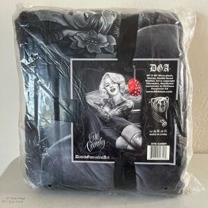 Eye Candy Micro-Plush Blanket - Black and Gray  A3